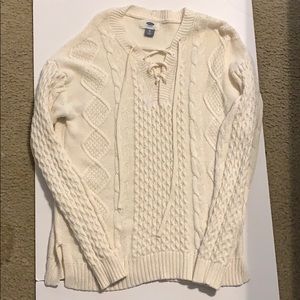 V-Neck cream sweater